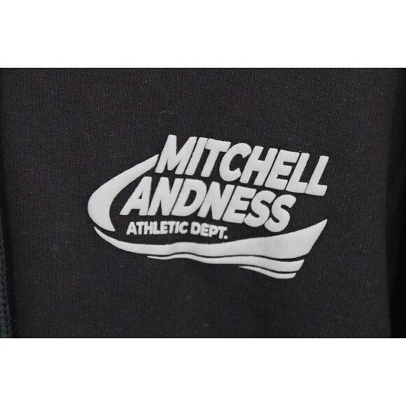 MITCHELL & NESS BASIC LARGE BLACK HOODIE (NWOT) - Picture 3 of 11